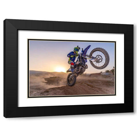 They Say Jump-I Say Im Mario Black Modern Wood Framed Art Print with Double Matting by Gutman, Omri