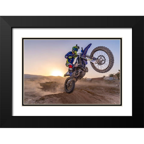 They Say Jump-I Say Im Mario Black Modern Wood Framed Art Print with Double Matting by Gutman, Omri
