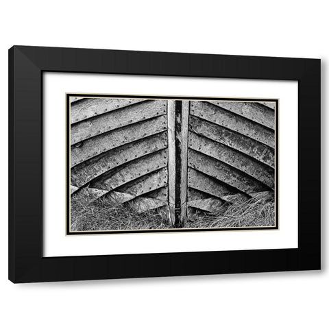 Wooden Hull Black Modern Wood Framed Art Print with Double Matting by Ebert, Steffen