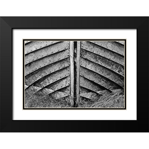 Wooden Hull Black Modern Wood Framed Art Print with Double Matting by Ebert, Steffen