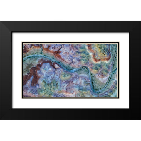 Beautiful Badlands Black Modern Wood Framed Art Print with Double Matting by Zuo, Jun