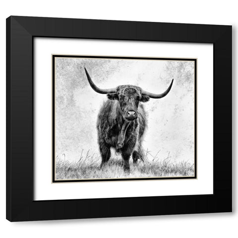 La Force Black Modern Wood Framed Art Print with Double Matting by Pecqueux, Stephane