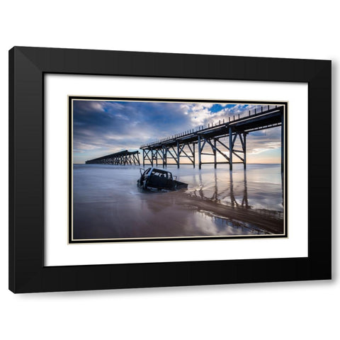 The End Of The World Black Modern Wood Framed Art Print with Double Matting by Springgay, Daniel