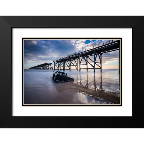 The End Of The World Black Modern Wood Framed Art Print with Double Matting by Springgay, Daniel