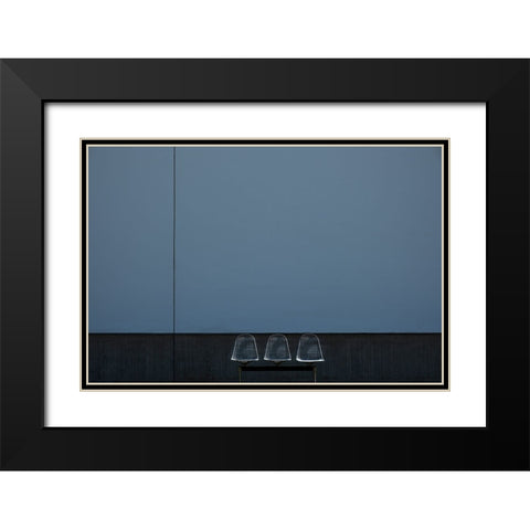 Sit Down Black Modern Wood Framed Art Print with Double Matting by Endermann, Rolf