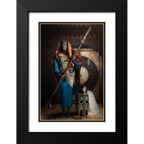 The Guard Of My Secret Dreams Black Modern Wood Framed Art Print with Double Matting by Galon Ma, Derek