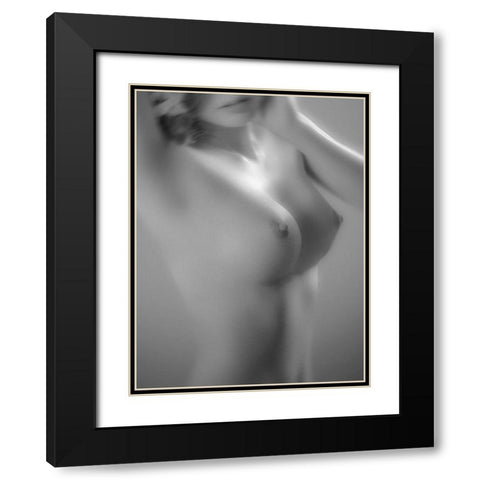 Nude Art Black Modern Wood Framed Art Print with Double Matting by Thien Vu, Vu
