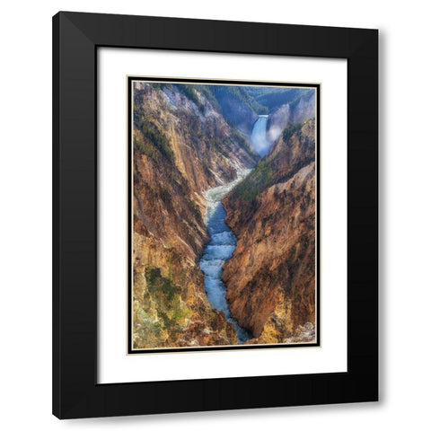 The Yellowstone Black Modern Wood Framed Art Print with Double Matting by C. Sink, Jeffrey