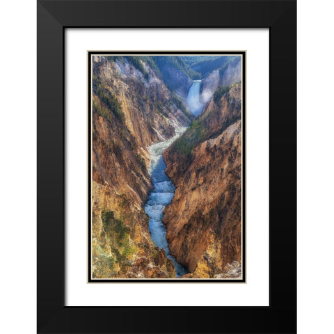 The Yellowstone Black Modern Wood Framed Art Print with Double Matting by C. Sink, Jeffrey
