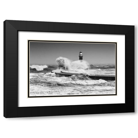 Power Of The Sea Black Modern Wood Framed Art Print with Double Matting by Springgay, Daniel