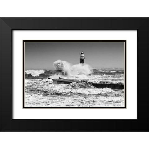 Power Of The Sea Black Modern Wood Framed Art Print with Double Matting by Springgay, Daniel