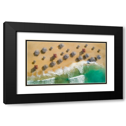 Am:Pm Black Modern Wood Framed Art Print with Double Matting by Hassan, Wisam