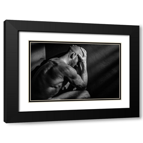 Trapped Black Modern Wood Framed Art Print with Double Matting by Dixon, Colin