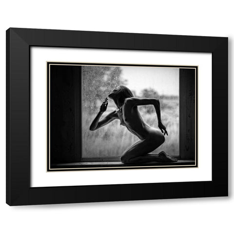 The Old Window Black Modern Wood Framed Art Print with Double Matting by Stalmans, Luc