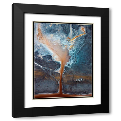 Salt Fields Black Modern Wood Framed Art Print with Double Matting by Kravanja, Jure