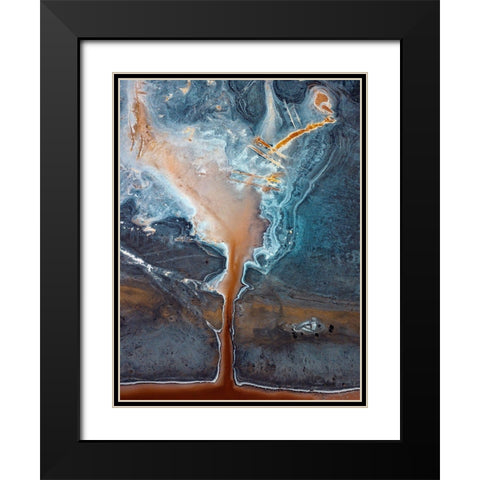 Salt Fields Black Modern Wood Framed Art Print with Double Matting by Kravanja, Jure