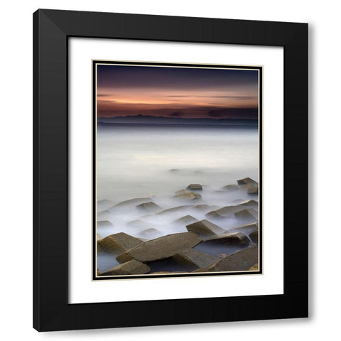 Quite Black Modern Wood Framed Art Print with Double Matting by Zheng Anna, Na