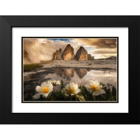 Tre Cime Di Lavaredo-Always Great Emotions! Black Modern Wood Framed Art Print with Double Matting by Ghizzi Panizza, Alberto