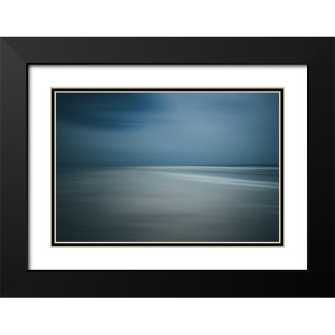 Seascape Black Modern Wood Framed Art Print with Double Matting by Wasinger, Renate