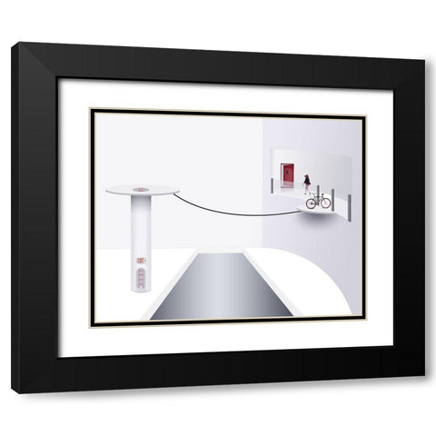 A Risky Way Out Black Modern Wood Framed Art Print with Double Matting by Adams, Richard