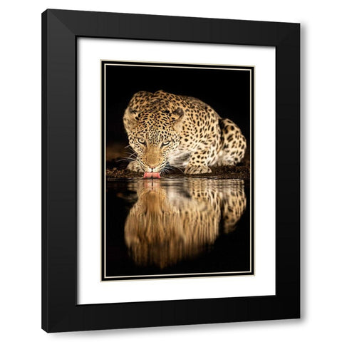 Single Mother Black Modern Wood Framed Art Print with Double Matting by Eichelberg, Amnon