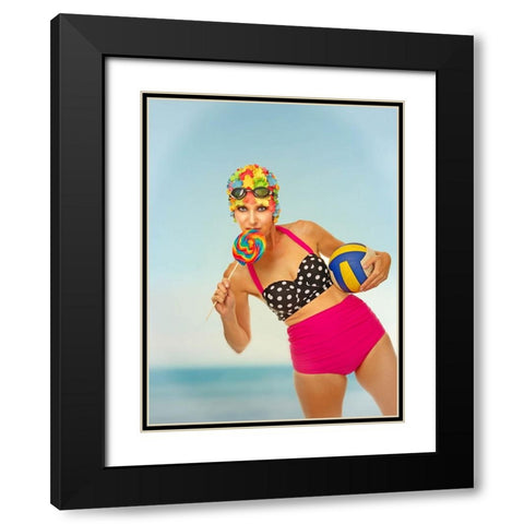 Summertime Black Modern Wood Framed Art Print with Double Matting by Tutsch, Klaus