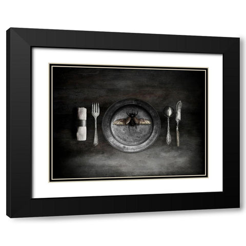 Rhino Black Modern Wood Framed Art Print with Double Matting by Hummel, Jeffrey