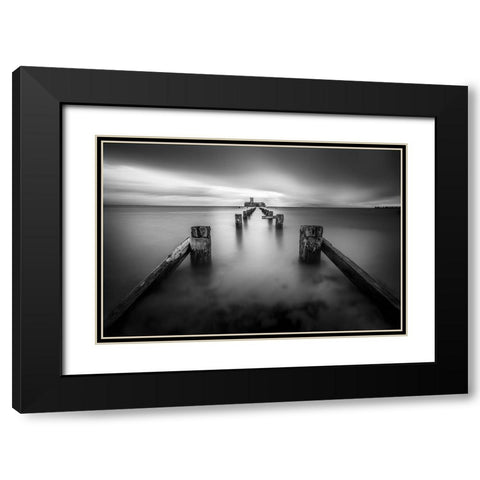 Torpedownia Black Modern Wood Framed Art Print with Double Matting by Kuric Ep, Marian
