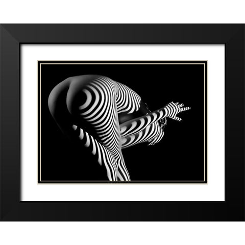Untitled Black Modern Wood Framed Art Print with Double Matting by Busu, Alex