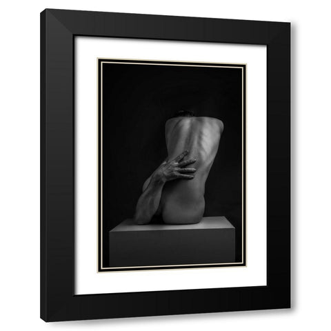 Abutment Black Modern Wood Framed Art Print with Double Matting by Valevicius, Aurimas