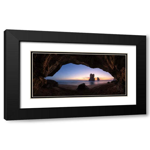 Gibson Step Black Modern Wood Framed Art Print with Double Matting by Zhu, Jingshu