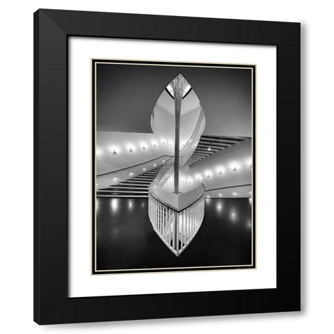 Contemporary Art Museum - Chicago Black Modern Wood Framed Art Print with Double Matting by Darby, Rob