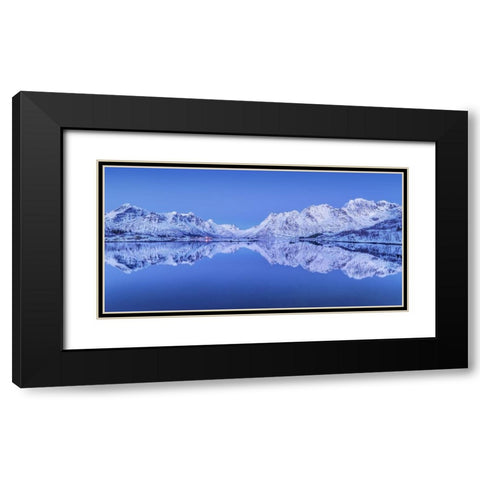Lofoten Panorama Black Modern Wood Framed Art Print with Double Matting by Eisenmann, Ulrike