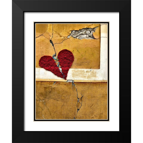 Patch Black Modern Wood Framed Art Print with Double Matting by Bencic, Bojan