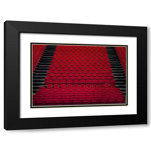 Theater Black Modern Wood Framed Art Print with Double Matting by Hawerkamp, Hans-Wolfgang