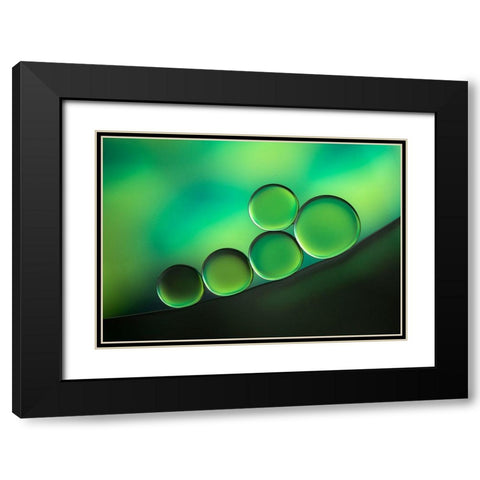 Black Spot Black Modern Wood Framed Art Print with Double Matting by Hammer, Jacqueline