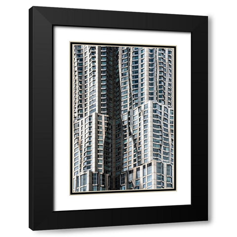 Liquid skysrapper Black Modern Wood Framed Art Print with Double Matting by Tagliarino, Marco