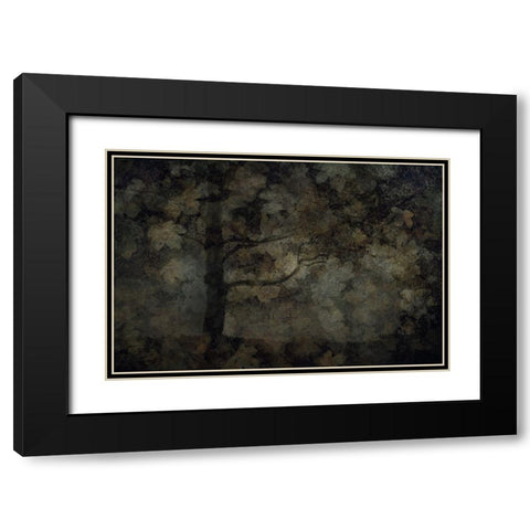 Dark Forest Black Modern Wood Framed Art Print with Double Matting by Talen, Nel
