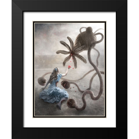 Wonderland Black Modern Wood Framed Art Print with Double Matting by Kiciak, Christophe