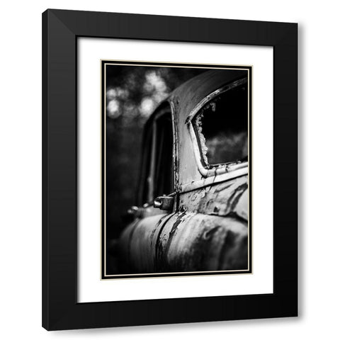 Scrap Car Black Modern Wood Framed Art Print with Double Matting by Pettersson, Benny