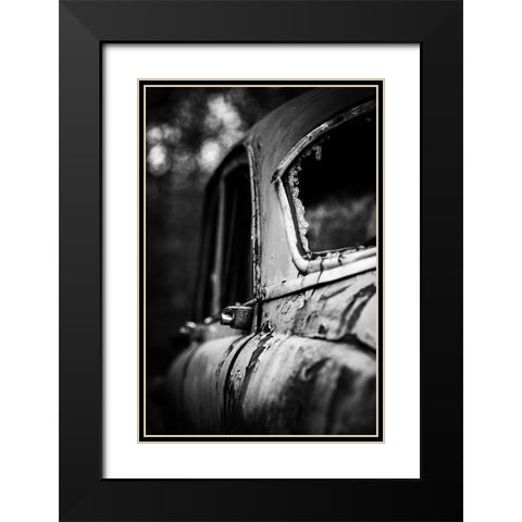 Scrap Car Black Modern Wood Framed Art Print with Double Matting by Pettersson, Benny