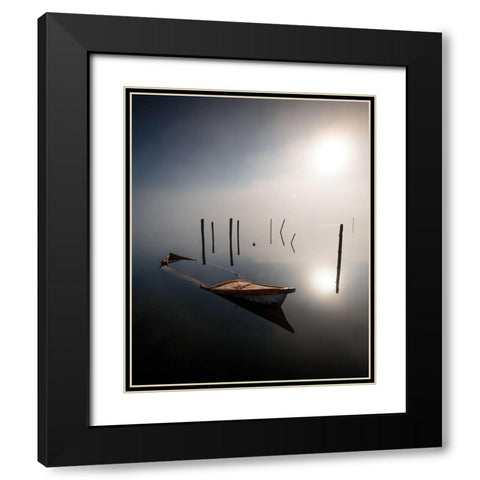 *** Black Modern Wood Framed Art Print with Double Matting by Faria, Marco