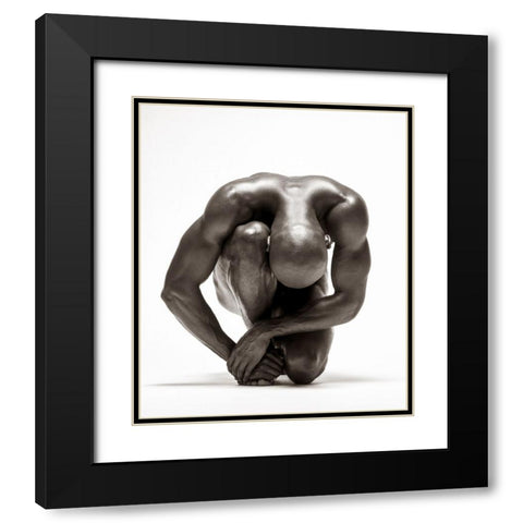 Jovan 4 Black Modern Wood Framed Art Print with Double Matting by Kustas, Anders