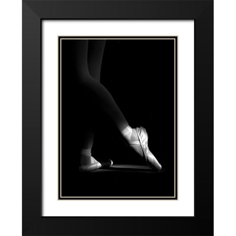 N/T Black Modern Wood Framed Art Print with Double Matting by Medeiros, Paulo