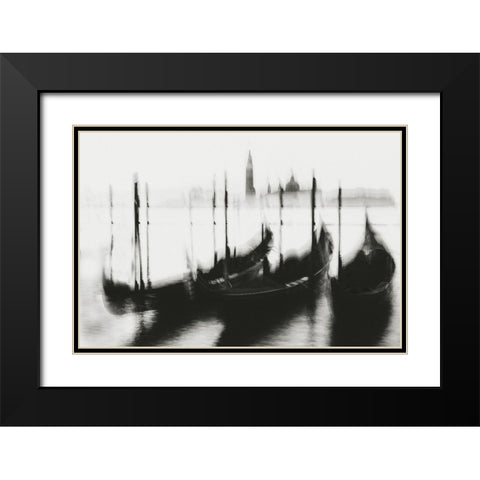 Venice Black Modern Wood Framed Art Print with Double Matting by iso66