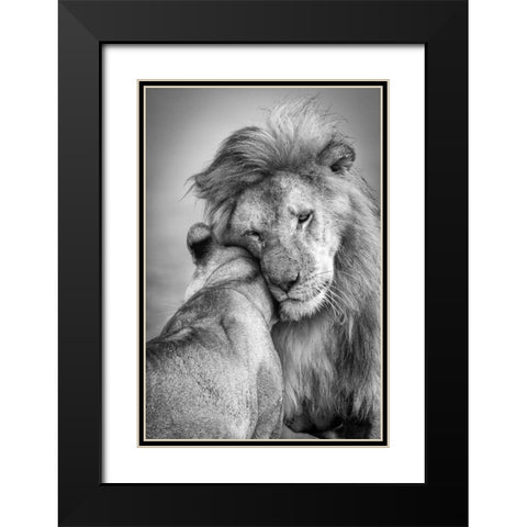 African Love! Black Modern Wood Framed Art Print with Double Matting by Khataw, Ali