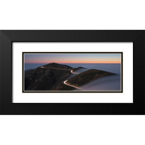 Sunset At Slacker Hill-Sausalito-Ca Black Modern Wood Framed Art Print with Double Matting by Li, Jinghua