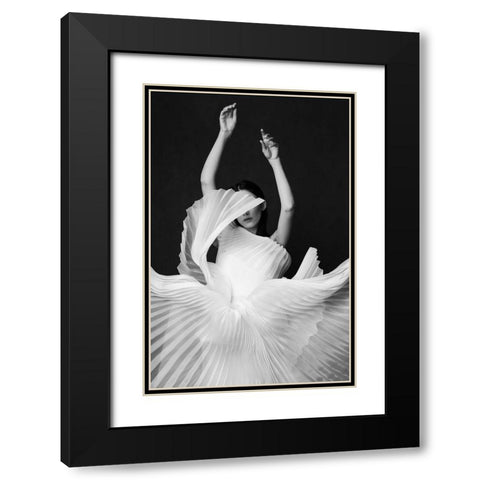 Amadeus Black Modern Wood Framed Art Print with Double Matting by Naderi, Peyman