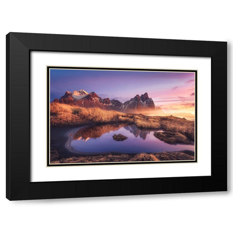 Good Morning Stokkness Black Modern Wood Framed Art Print with Double Matting by Roadtothemoon