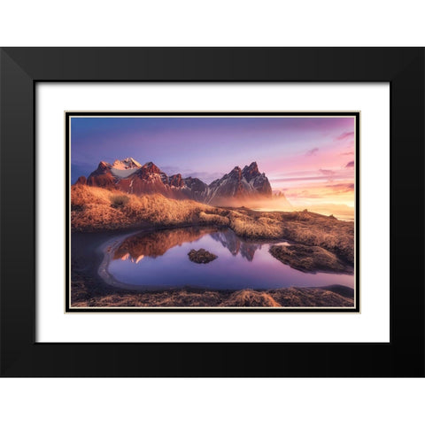Good Morning Stokkness Black Modern Wood Framed Art Print with Double Matting by Roadtothemoon